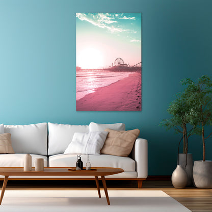 PASTEL COAST VIBES Vertical Canvas Print