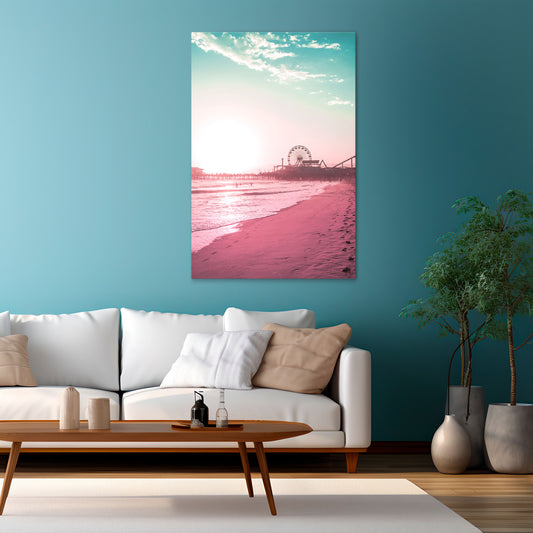 PASTEL COAST VIBES Vertical Canvas Print