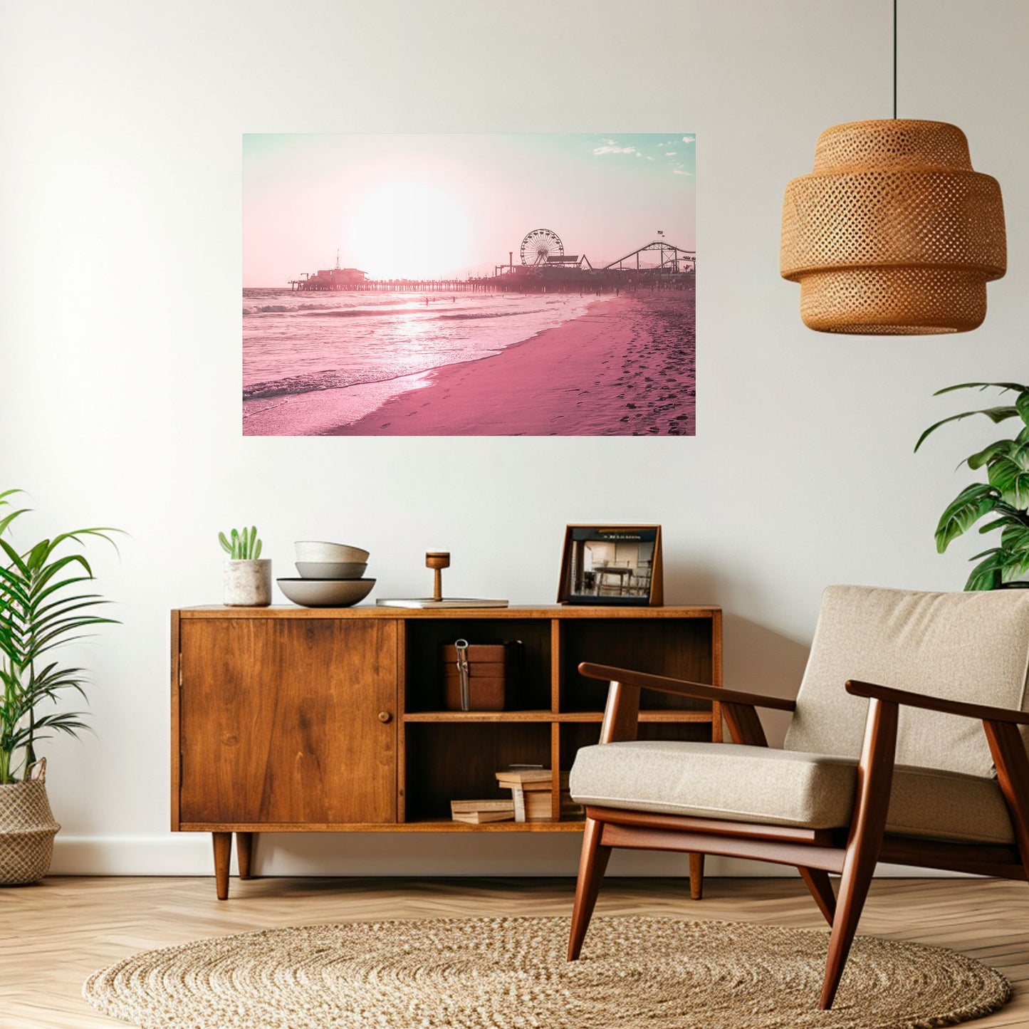 Poster orizzontale staccabile e attaccabile PASTEL COAST VIBES