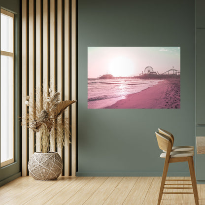 Poster orizzontale staccabile e attaccabile PASTEL COAST VIBES