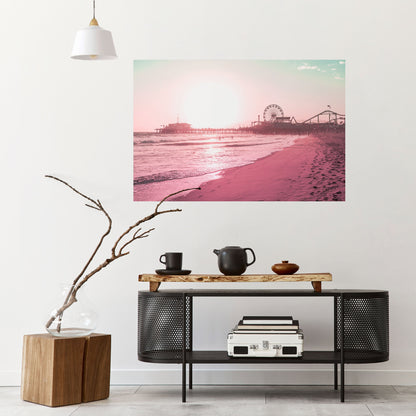 Poster orizzontale staccabile e attaccabile PASTEL COAST VIBES