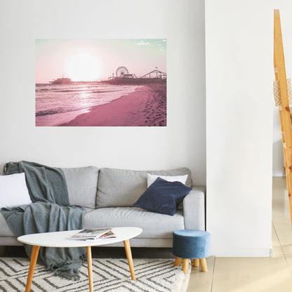 Poster orizzontale staccabile e attaccabile PASTEL COAST VIBES