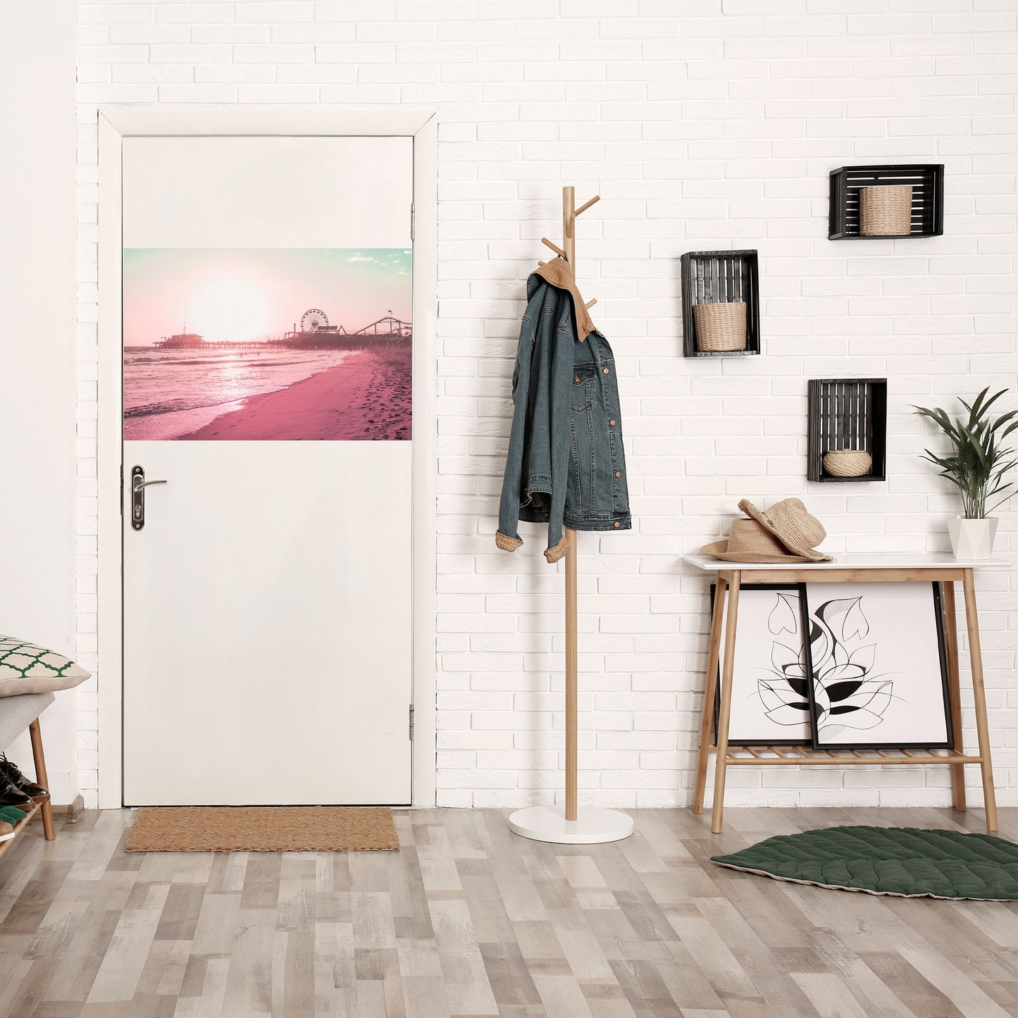 Poster orizzontale staccabile e attaccabile PASTEL COAST VIBES