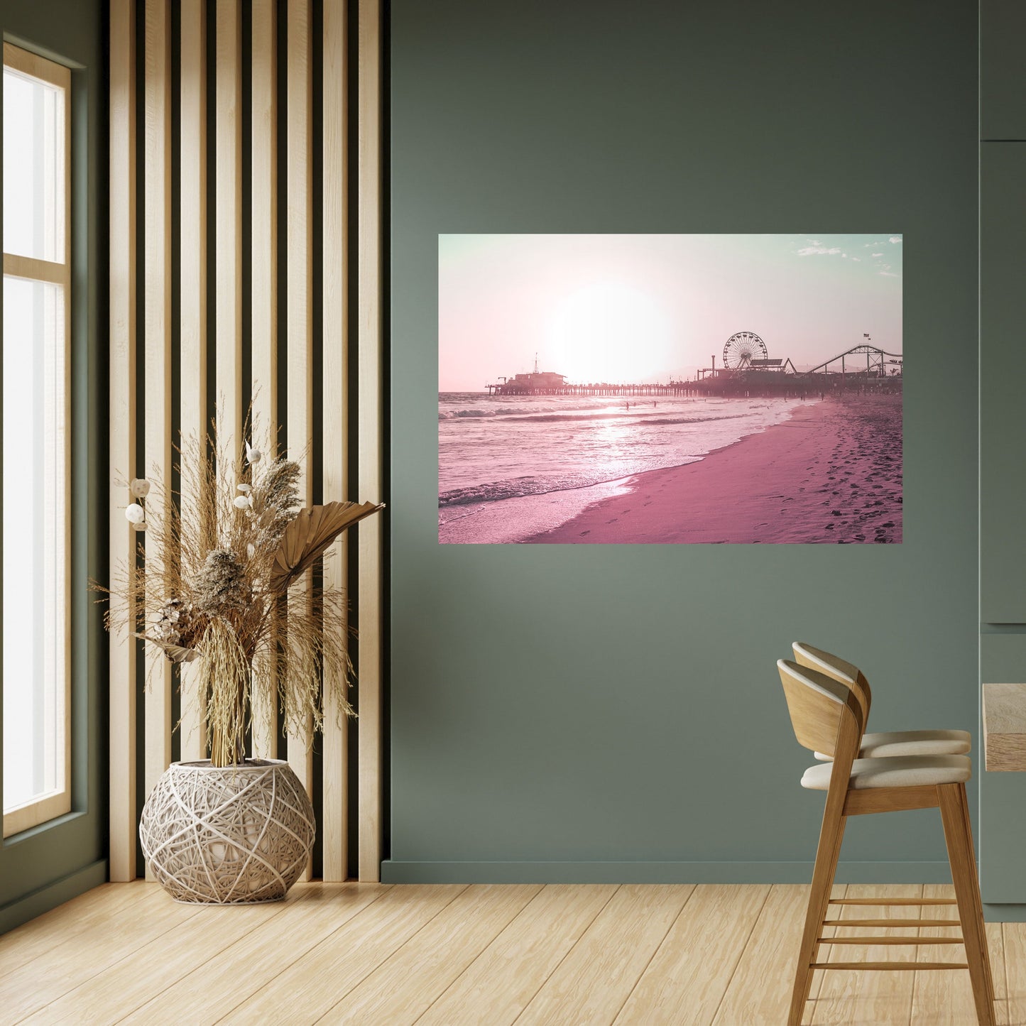 Poster orizzontale staccabile e attaccabile PASTEL COAST VIBES