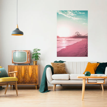 PASTEL COAST VIBES Poster verticale staccabile e attaccabile