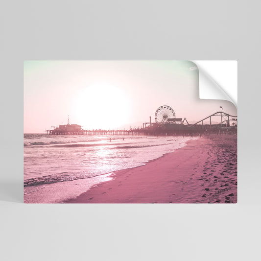 Poster orizzontale staccabile e attaccabile PASTEL COAST VIBES