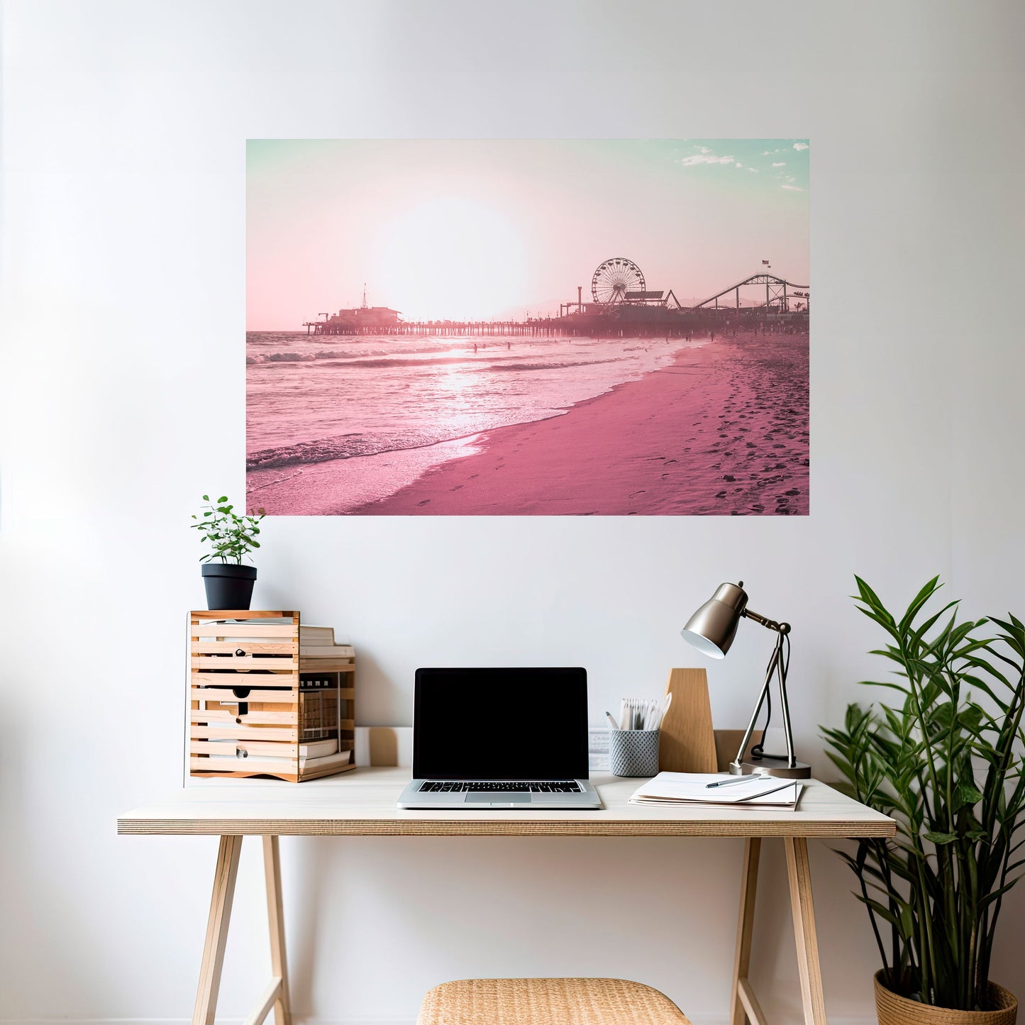 Poster orizzontale staccabile e attaccabile PASTEL COAST VIBES