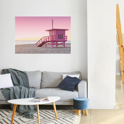 OROLOGIO PARADISO ROSA Poster orizzontale staccabile e attaccabile