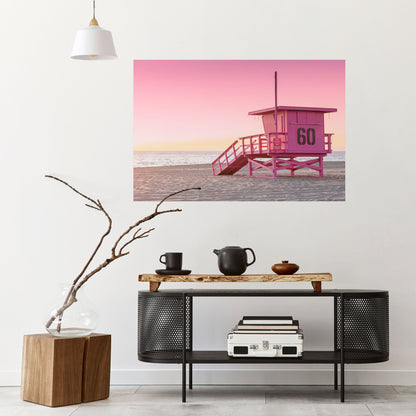 OROLOGIO PARADISO ROSA Poster orizzontale staccabile e attaccabile