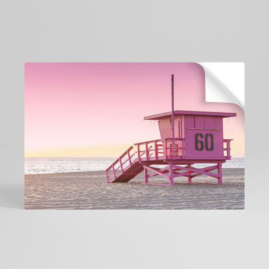 OROLOGIO PARADISO ROSA Poster orizzontale staccabile e attaccabile