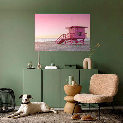 OROLOGIO PARADISO ROSA Poster orizzontale staccabile e attaccabile