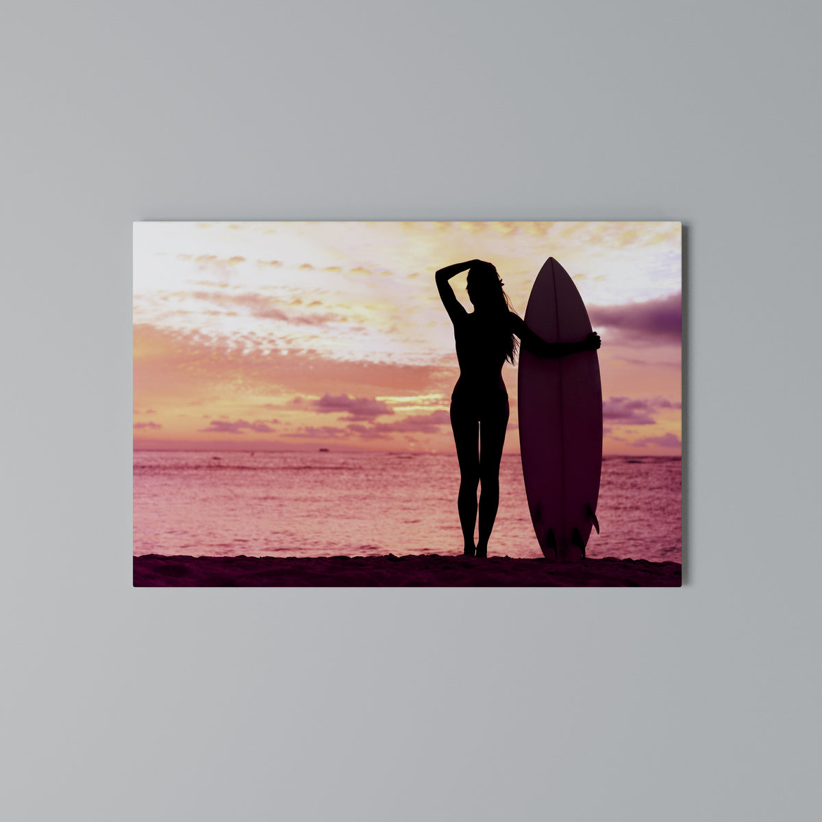 SUNSET SURF SPIRIT Horizontal Canvas Print