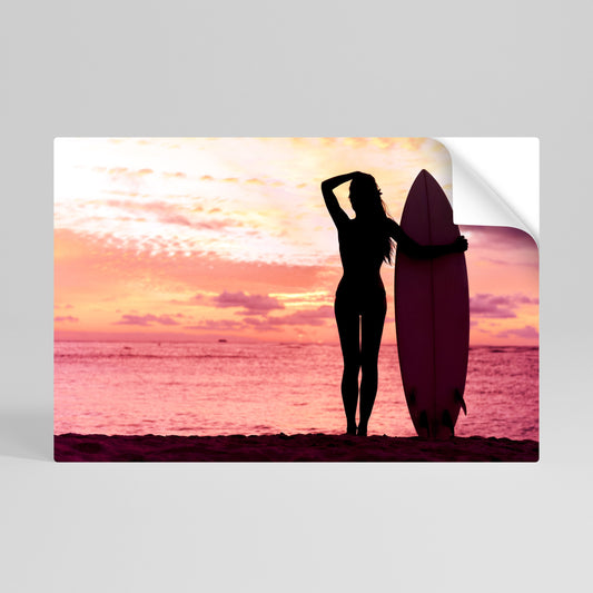 Poster orizzontale staccabile e attaccabile SUNSET SURF SPIRIT