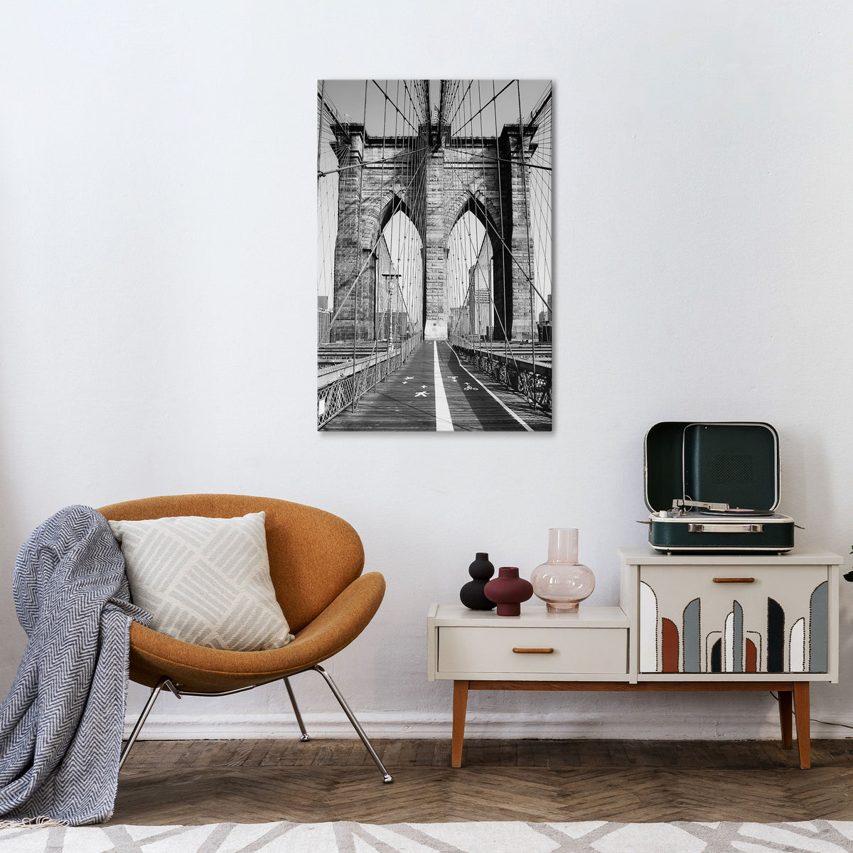 STRINGS OF HISTORY Vertical Canvas Print