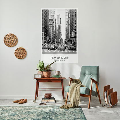Poster verticale staccabile e attaccabile con le vibrazioni di New York senza tempo