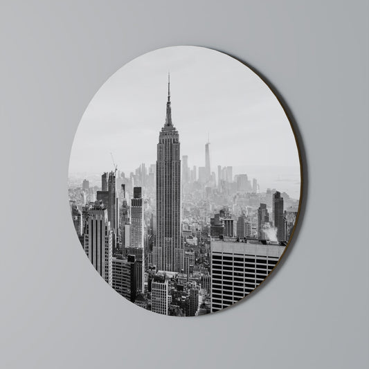 EMPIRE STATE BUILDING Round Wall Art