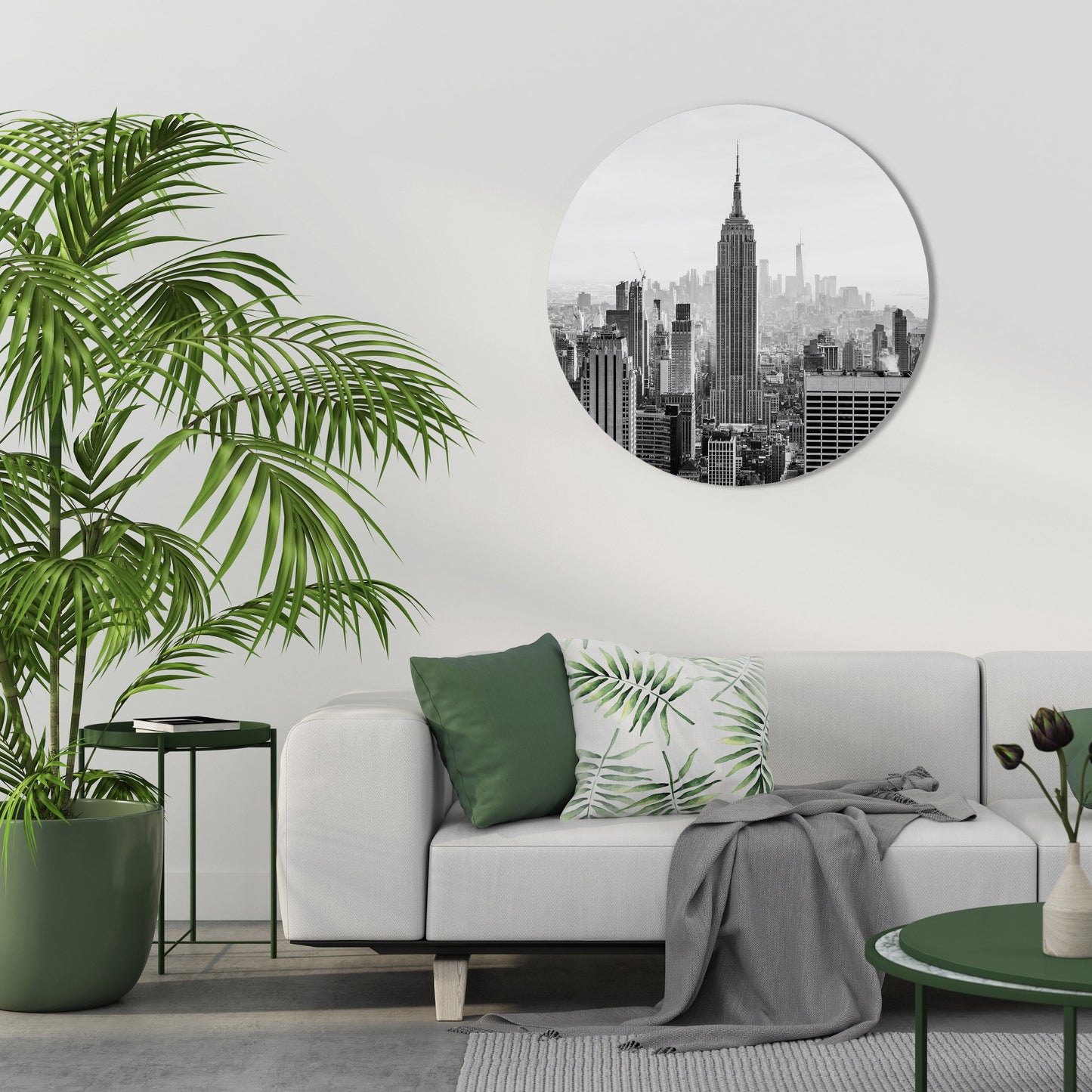 EMPIRE STATE BUILDING Round Wall Art