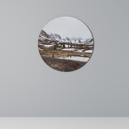 ECHOES OF WINTER Round Wall Art