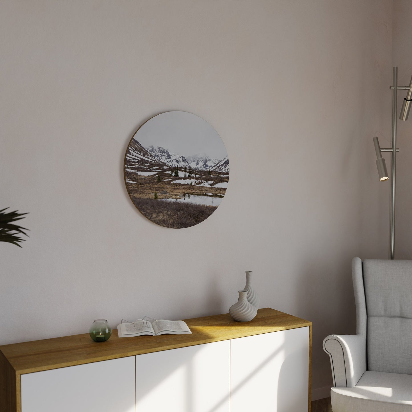 ECHOES OF WINTER Round Wall Art