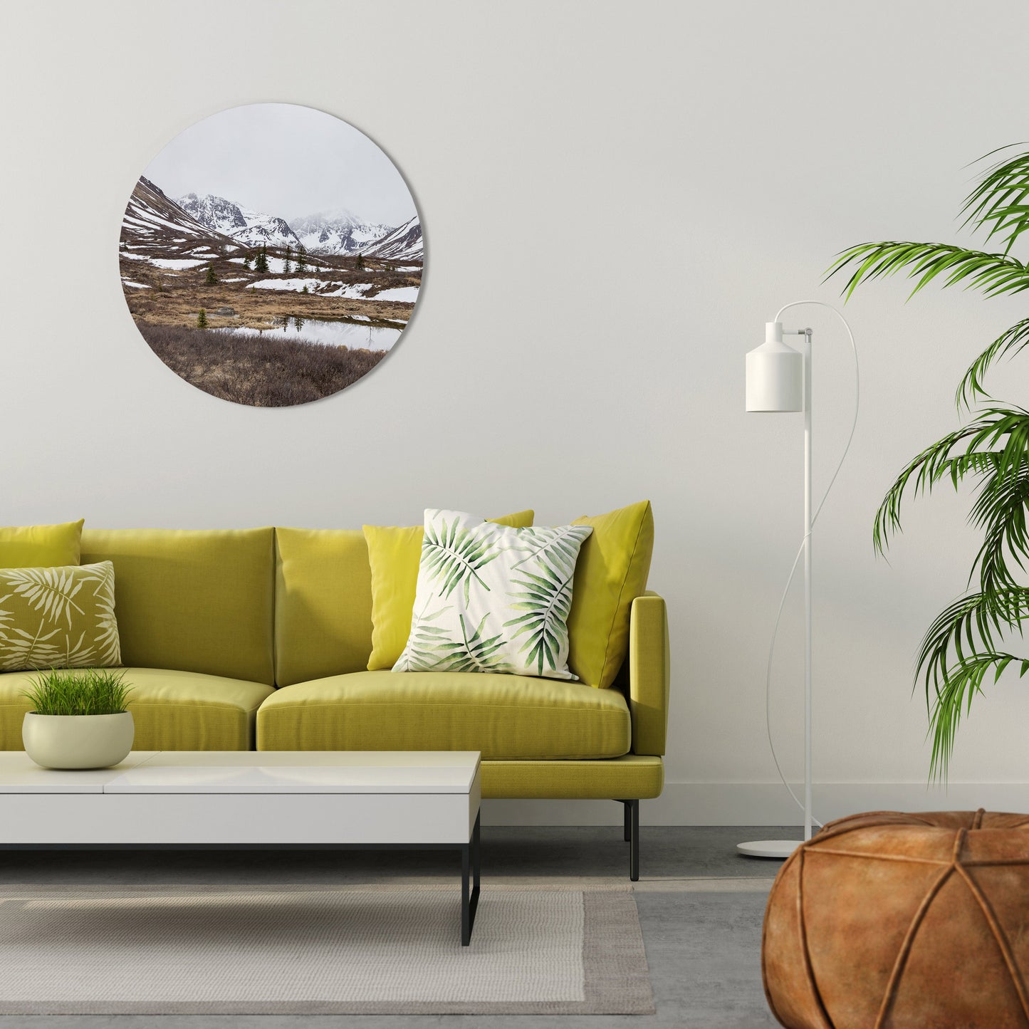 ECHOES OF WINTER Round Wall Art