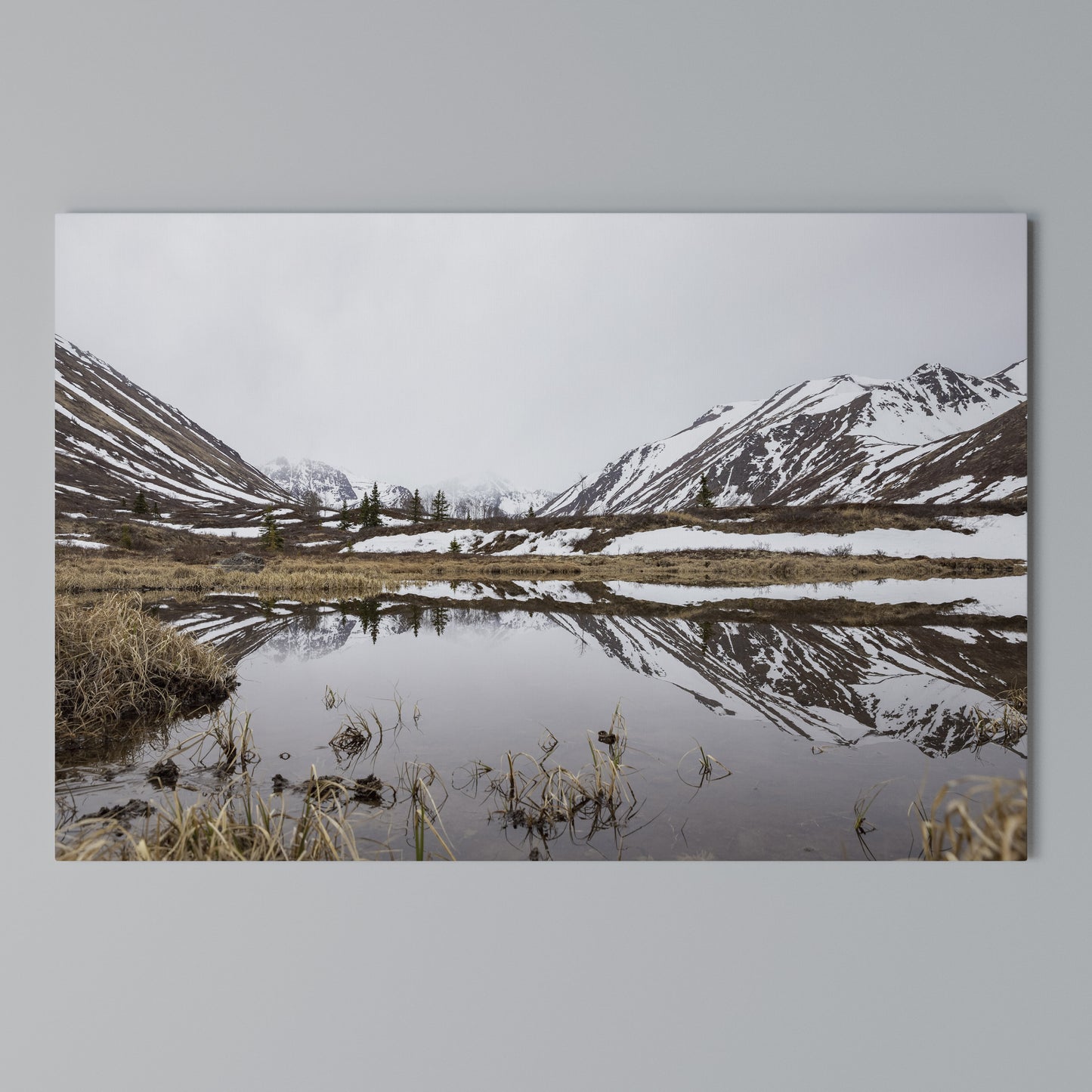 SNOW-KISSED REFLECTIONS Stampa su tela orizzontale