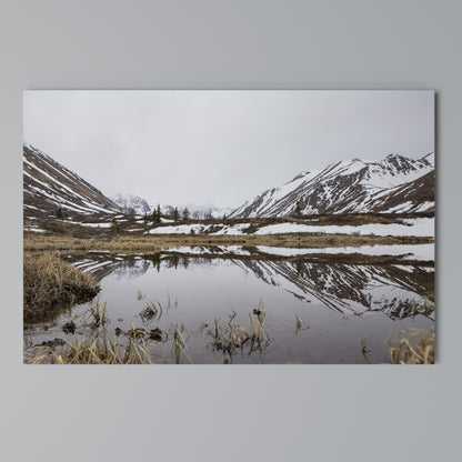 SNOW-KISSED REFLECTIONS Stampa su tela orizzontale