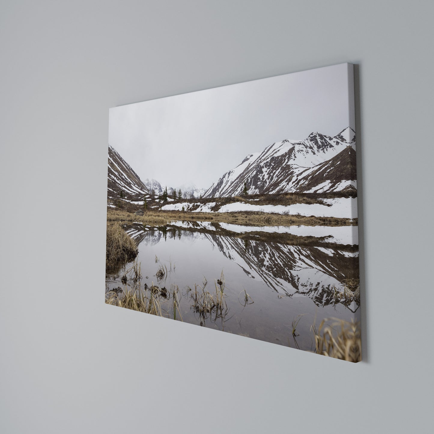 SNOW-KISSED REFLECTIONS Stampa su tela orizzontale