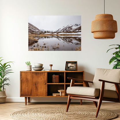 RIFLESSI BACIATI DALLA NEVE Poster orizzontale staccabile e attaccabile