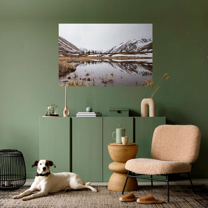RIFLESSI BACIATI DALLA NEVE Poster orizzontale staccabile e attaccabile