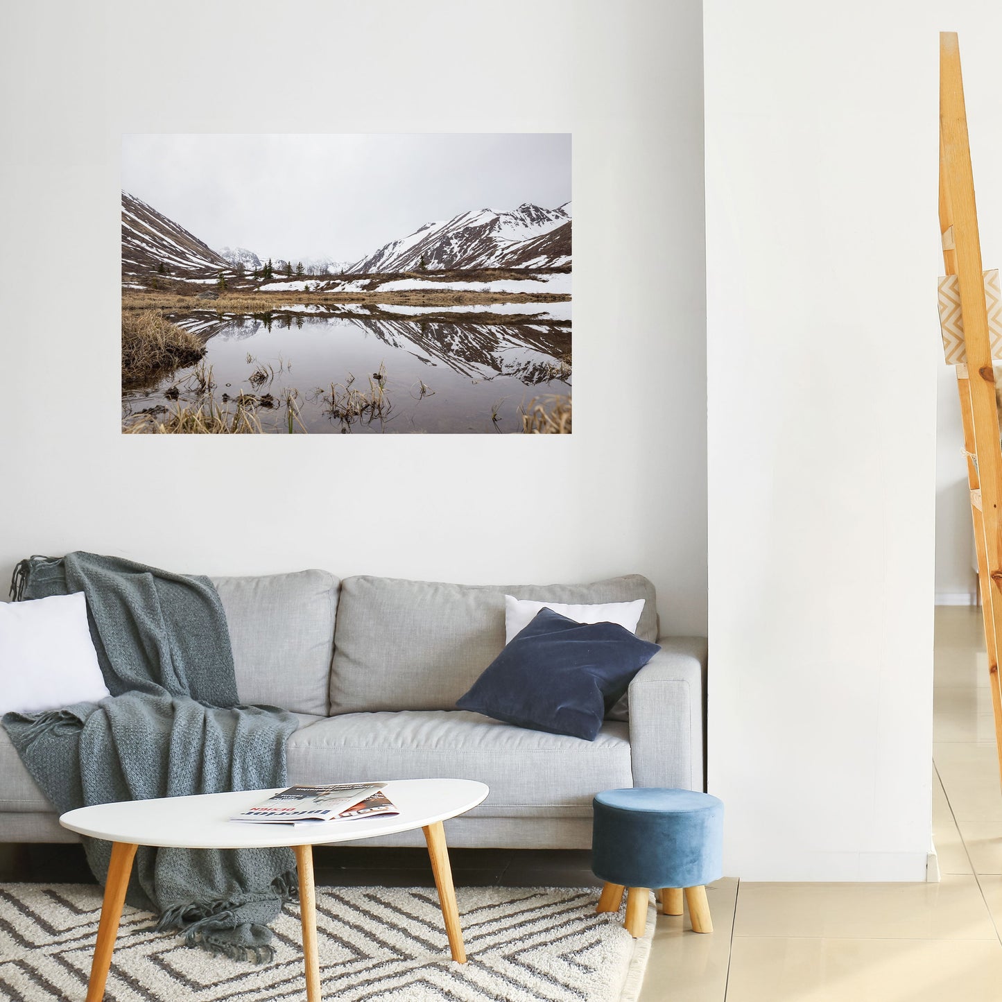 RIFLESSI BACIATI DALLA NEVE Poster orizzontale staccabile e attaccabile