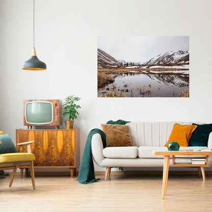 RIFLESSI BACIATI DALLA NEVE Poster orizzontale staccabile e attaccabile