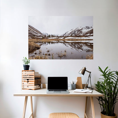 RIFLESSI BACIATI DALLA NEVE Poster orizzontale staccabile e attaccabile