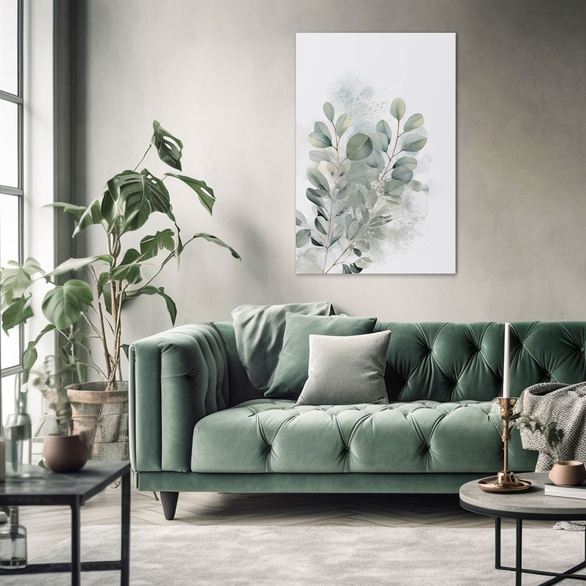 DELIGHTFUL EUCALYPTUS Stampa su tela verticale