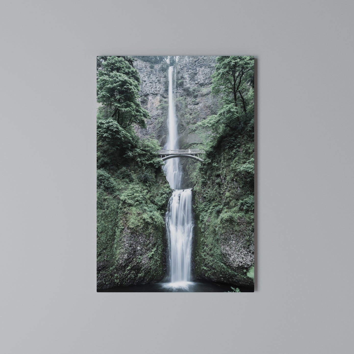 MYSTICAL WATERSCAPE BRIDGE Stampa su Tela Verticale