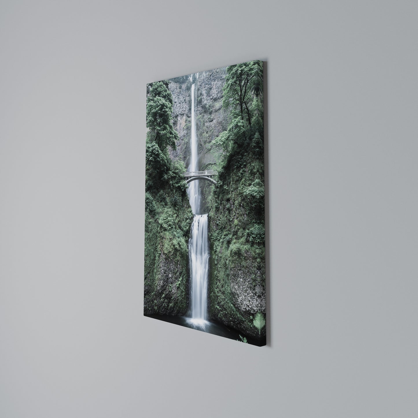 MYSTICAL WATERSCAPE BRIDGE Stampa su Tela Verticale