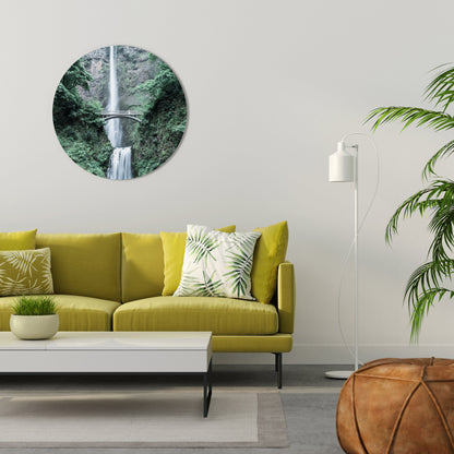 MYSTICAL WATERSCAPE BRIDGE Round Wall Art