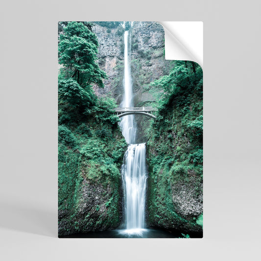 Poster verticale staccabile e attaccabile "MYSTICAL WATERSCAPE BRIDGE"