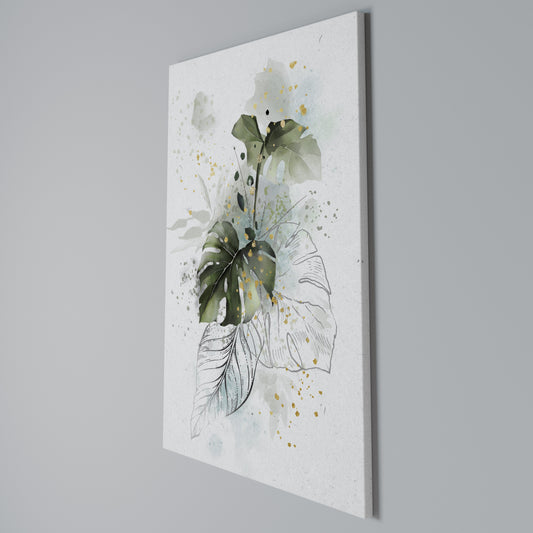 VIVID LEAF SYMPHONY Vertical Canvas Print