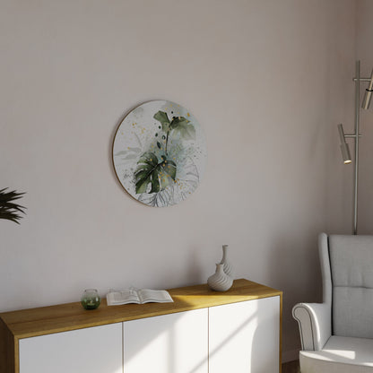 VIVID LEAF SYMPHONY Round Wall Art