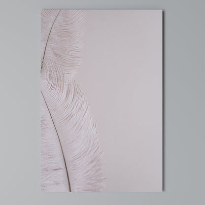 WHISPERING PINK FEATHERS Stampa su Tela Verticale