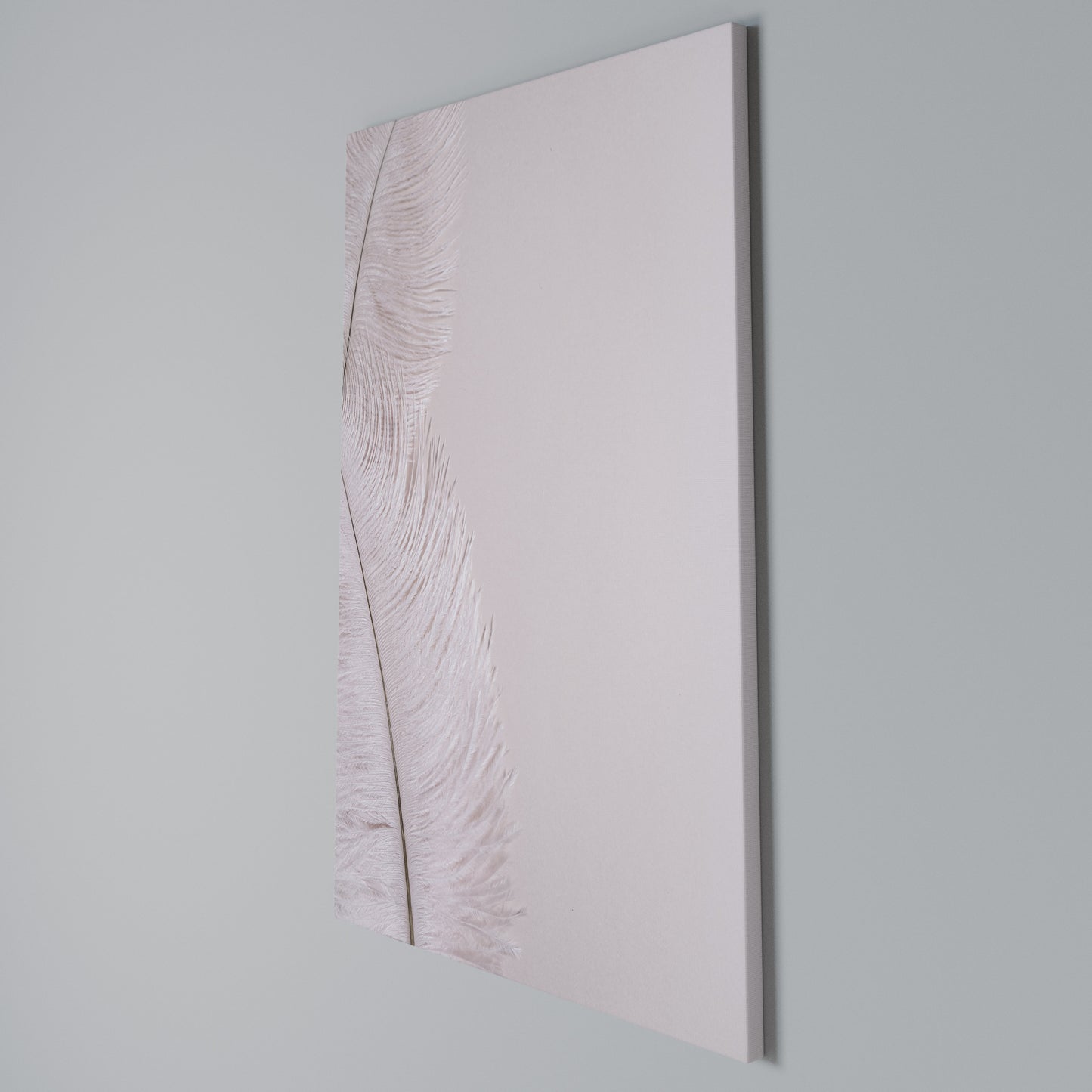 WHISPERING PINK FEATHERS Stampa su Tela Verticale