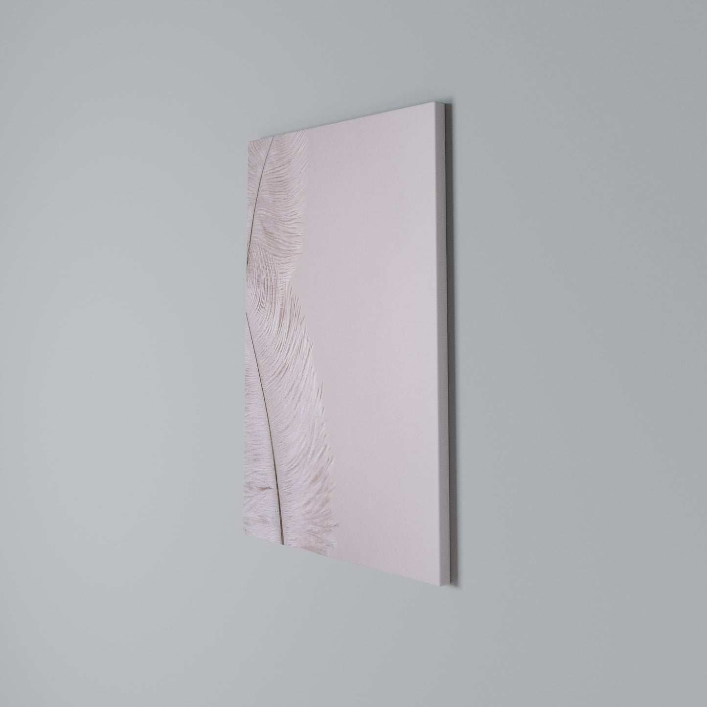 WHISPERING PINK FEATHERS Stampa su Tela Verticale
