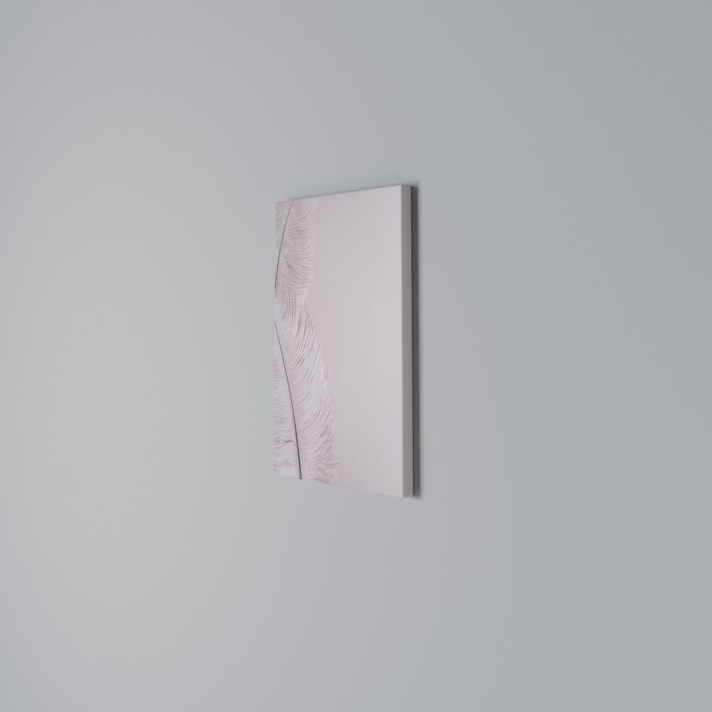 WHISPERING PINK FEATHERS Stampa su Tela Verticale