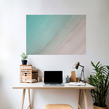 Poster orizzontale staccabile e attaccabile "COASTAL CALM ARTISTRY"