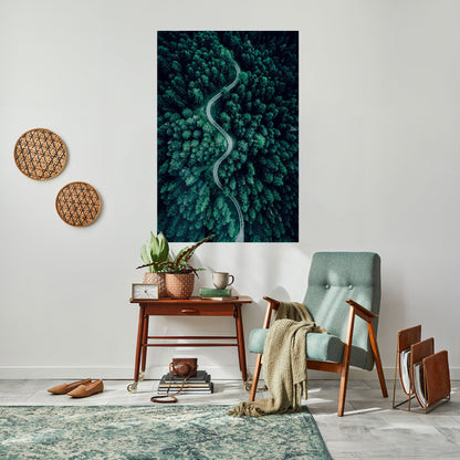 Poster verticale staccabile e attaccabile "VIA SERPENTINA FORESTATA"