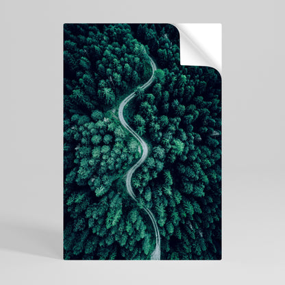 Poster verticale staccabile e attaccabile "VIA SERPENTINA FORESTATA"