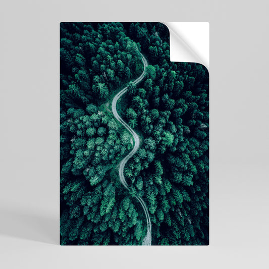 Poster verticale staccabile e attaccabile "VIA SERPENTINA FORESTATA"