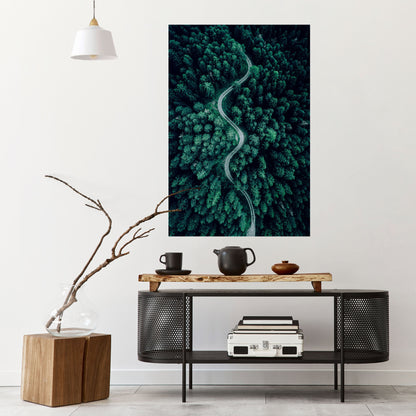 Poster verticale staccabile e attaccabile "VIA SERPENTINA FORESTATA"