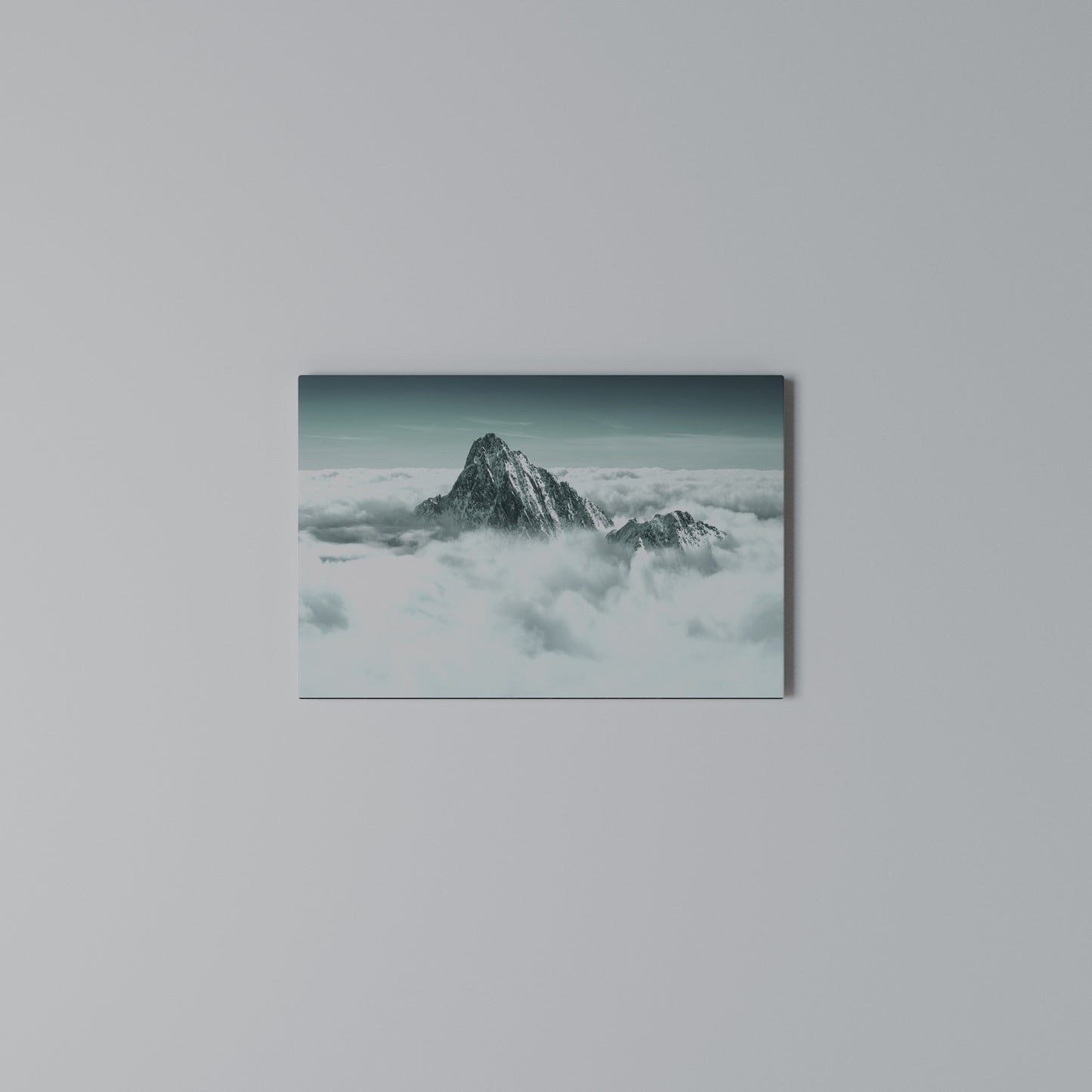 CLOUD-KISSED PEAK Horizontal Canvas Print