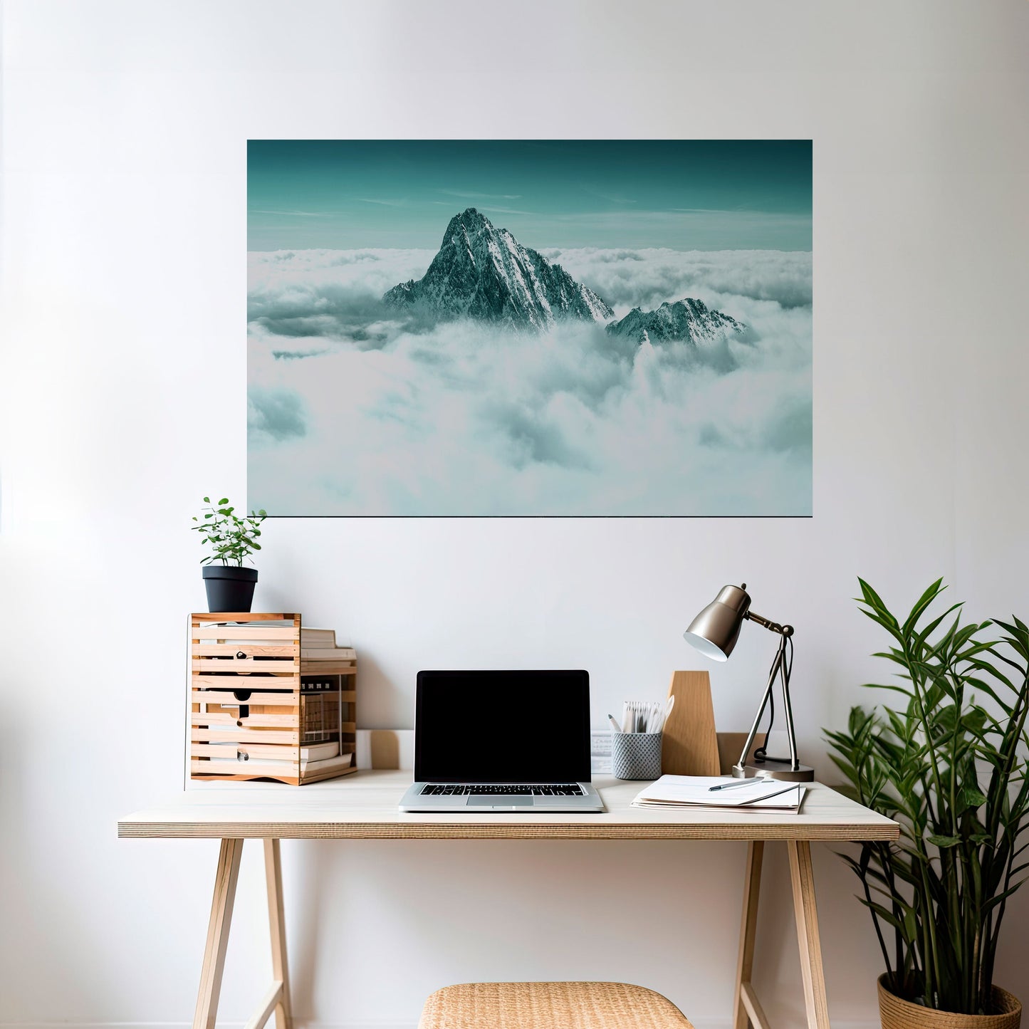 Poster orizzontale staccabile e attaccabile CLOUD-KISSED PEAK